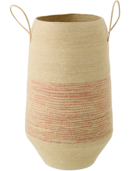 Panier avec anses en fibres naturelles terracotta Ø34 cm Marévia 