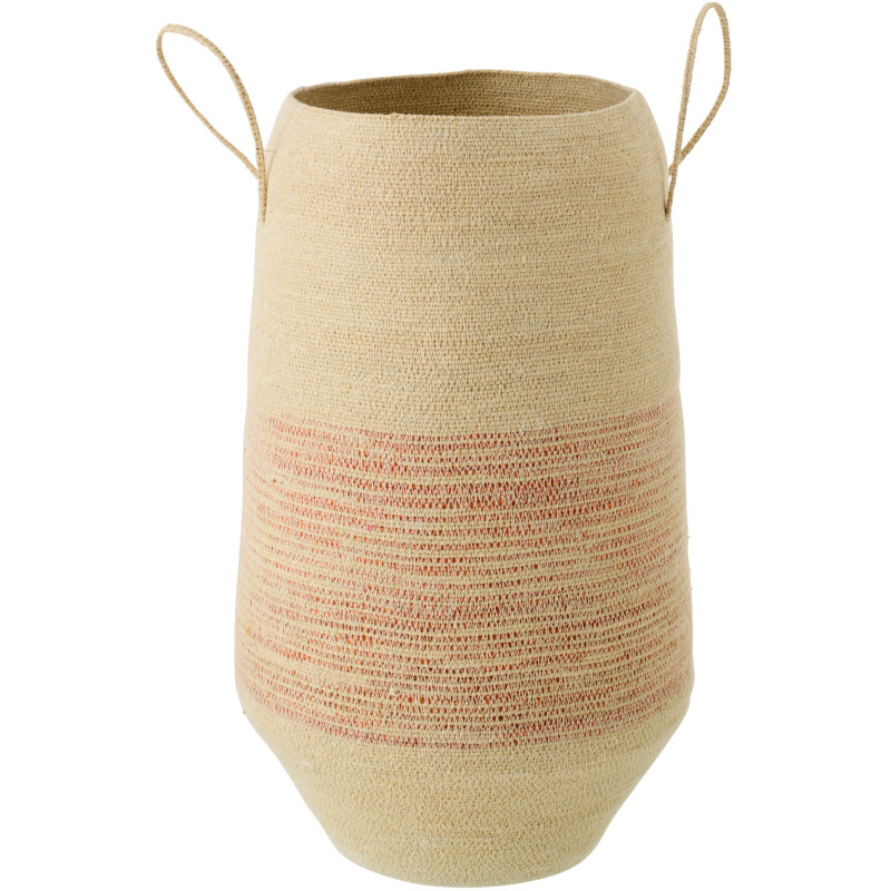 Panier avec anses en fibres naturelles terracotta Ø34 cm Marévia 