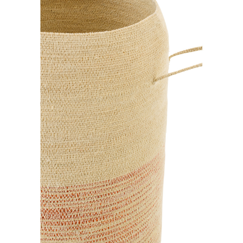 Panier avec anses en fibres naturelles terracotta Ø34 cm Marévia 