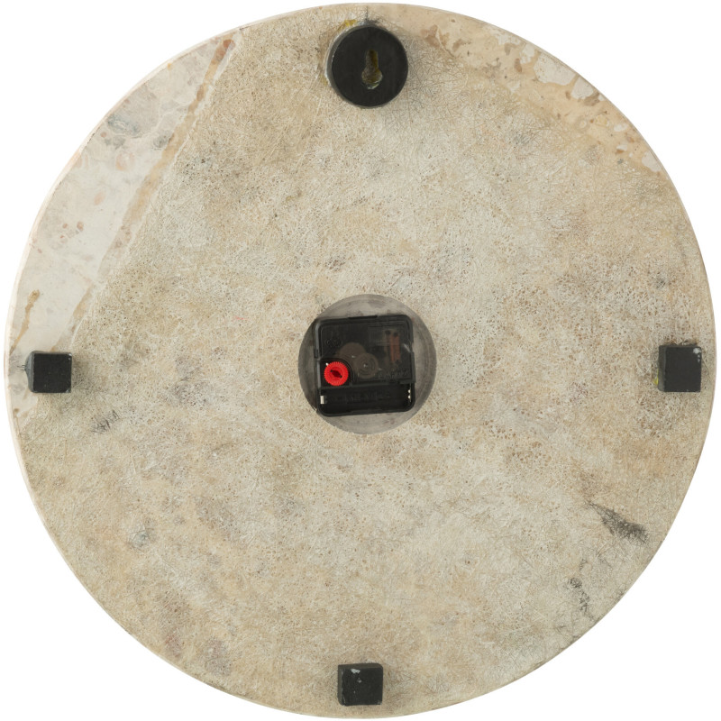 Horloge murale ronde marbre Ø41 cm design minéral Solévia 