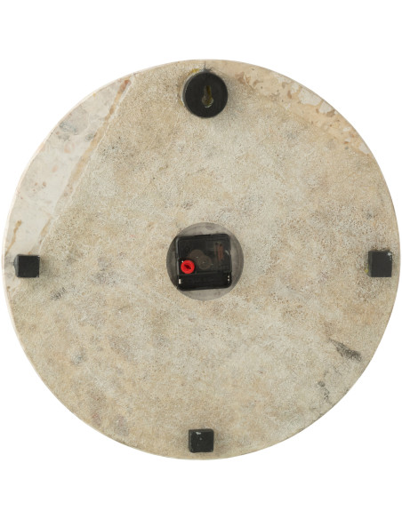 Horloge murale ronde marbre Ø41 cm design minéral Solévia 