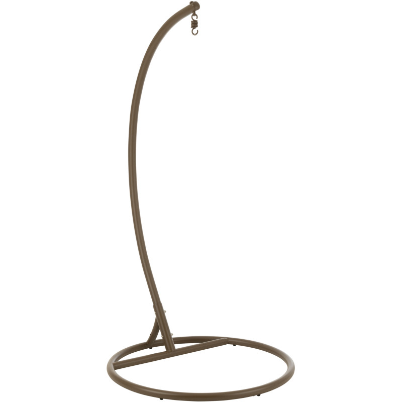 Fauteuil suspendu sur pied en acier et corde Ø100 cm coussin inclus Egga 