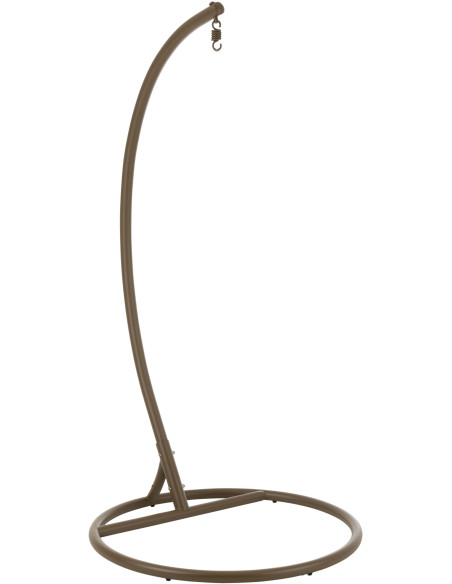 Fauteuil suspendu sur pied en acier et corde Ø100 cm coussin inclus Egga 