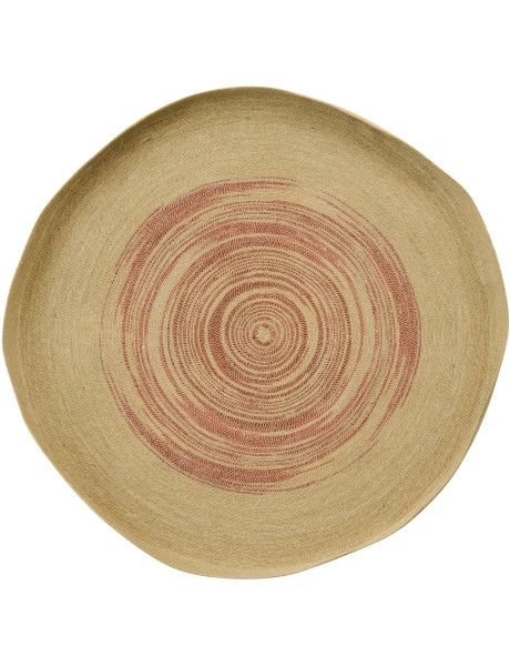 Décoration murale ronde en fibres naturelles terracotta Ø100 cm Marévia 