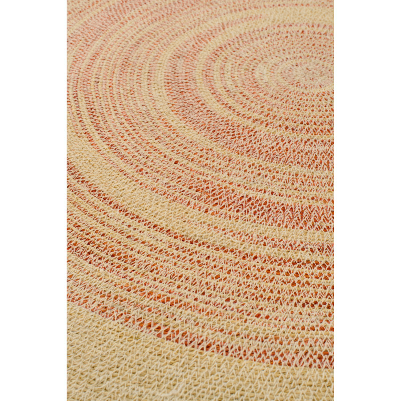 Décoration murale ronde en fibres naturelles terracotta Ø100 cm Marévia 