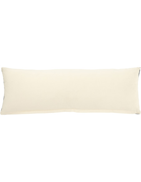 Coussin rectangulaire coton motifs ethniques bleu profond 100 x 35 cm Azmara 