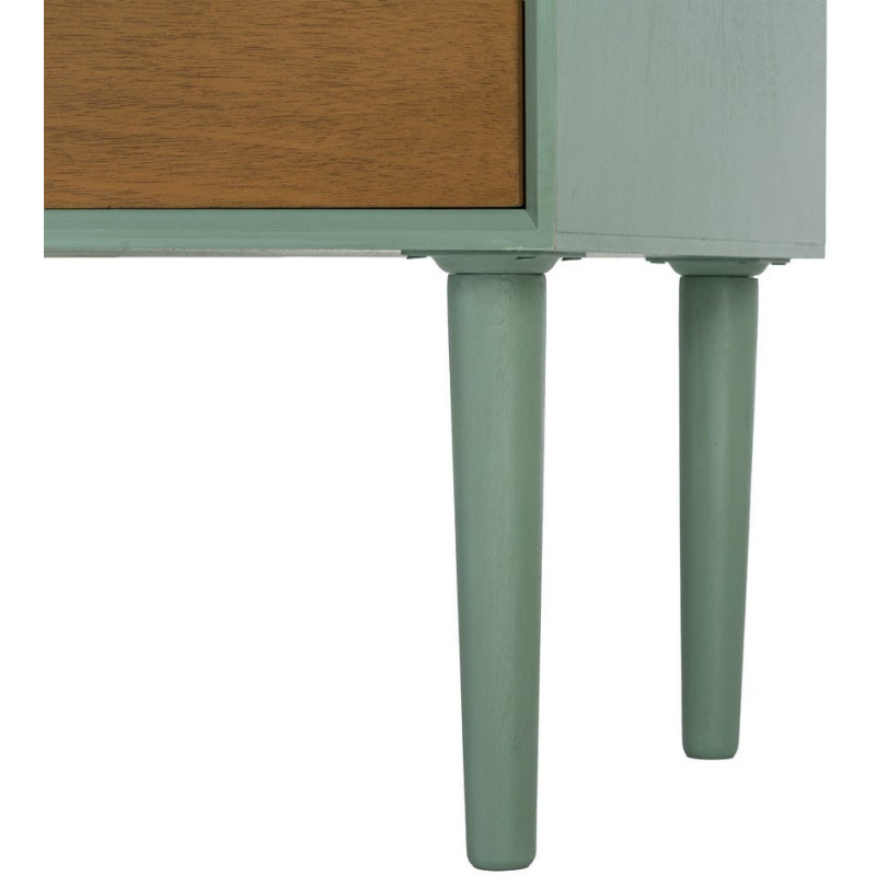 Commode 3 tiroirs vert sauge bois 75...