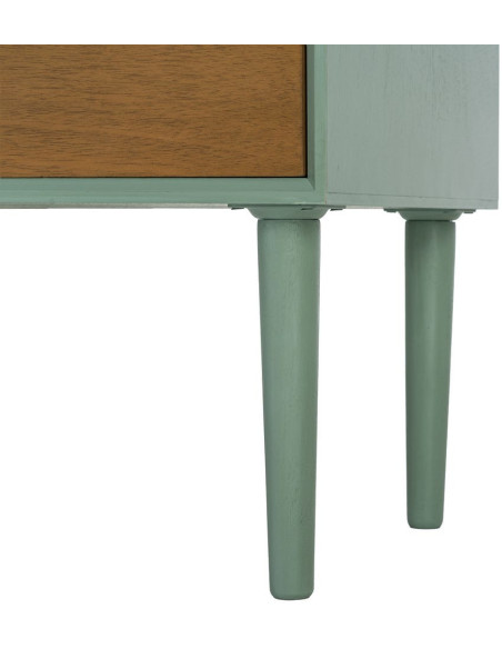 Commode 3 tiroirs vert sauge bois 75 x 35 x 75 cm Escala