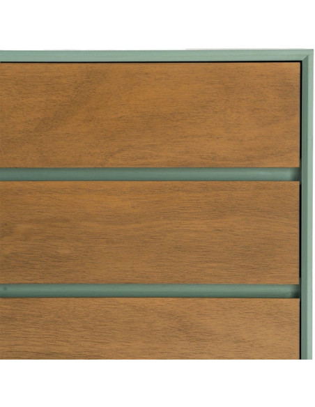 Commode 3 tiroirs vert sauge bois 75 x 35 x 75 cm Escala