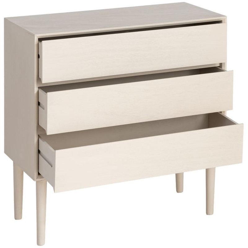 Commode 3 tiroirs crème 75 x 35 x 75...