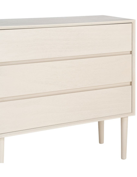 Commode 3 tiroirs crème 75 x 35 x 75 cm Escala