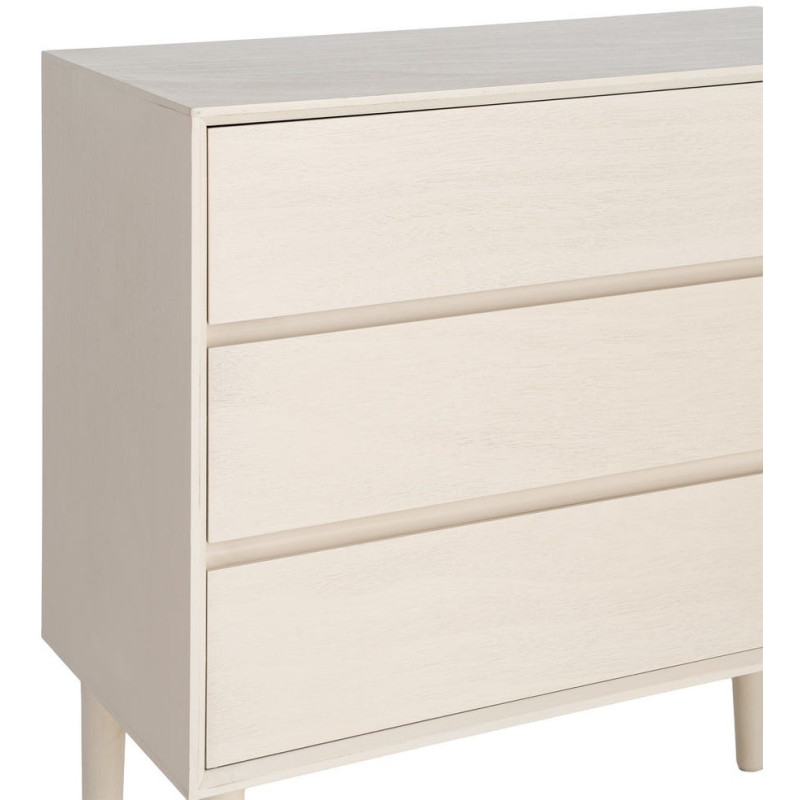 Commode 3 tiroirs crème 75 x 35 x 75...