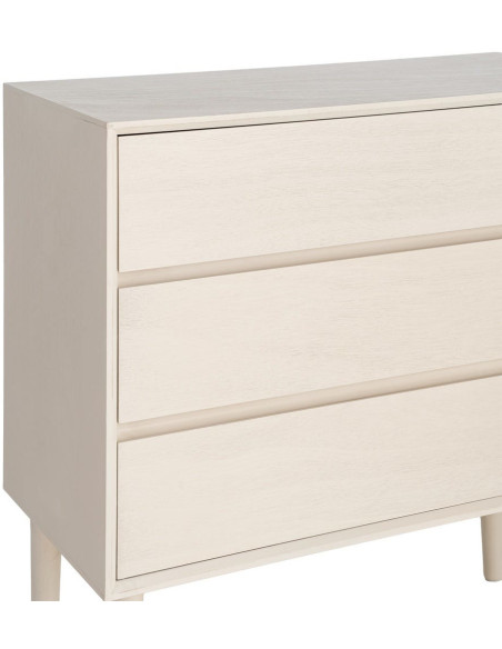 Commode 3 tiroirs crème 75 x 35 x 75 cm Escala