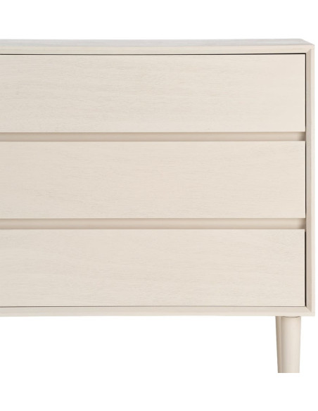 Commode 3 tiroirs crème 75 x 35 x 75 cm Escala