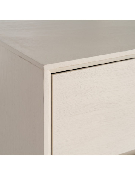 Commode 3 tiroirs crème 75 x 35 x 75 cm Escala