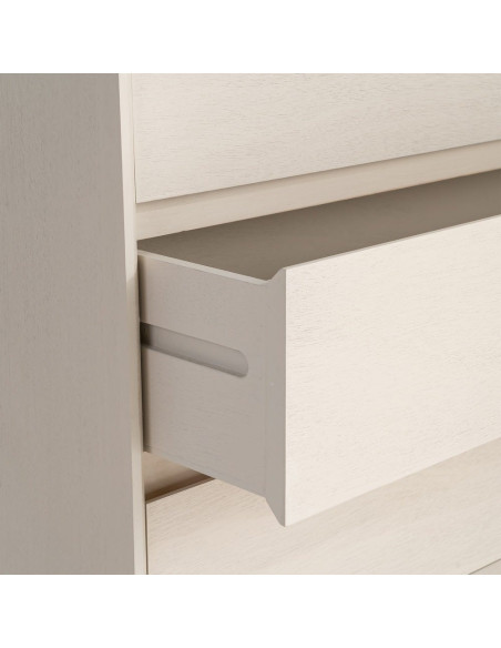 Commode 3 tiroirs crème 75 x 35 x 75 cm Escala