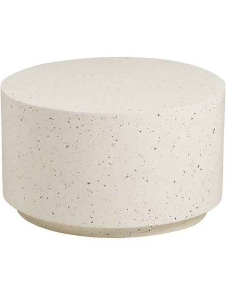 Table basse ronde effet terrazzo blanc Ø70 x H40 cm Bonn 