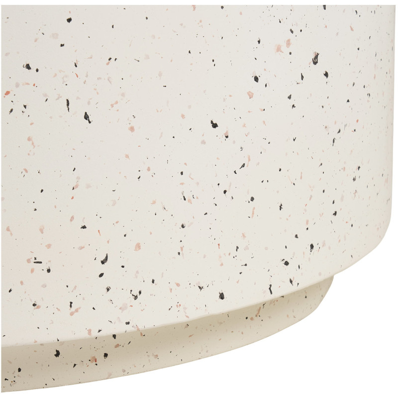 Table basse ronde effet terrazzo blanc Ø70 x H40 cm Bonn 