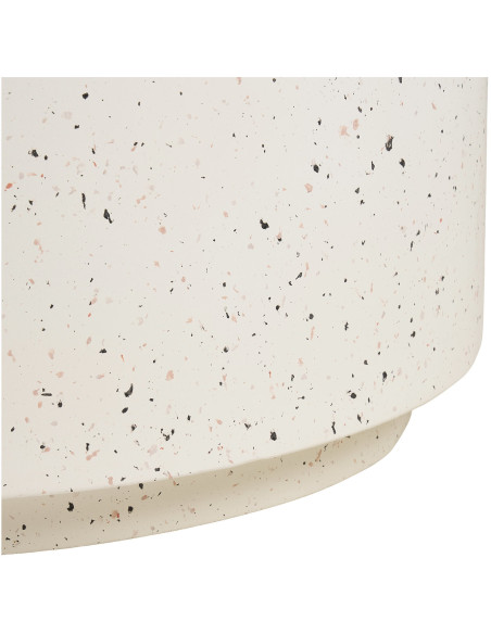 Table basse ronde effet terrazzo blanc Ø70 x H40 cm Bonn 