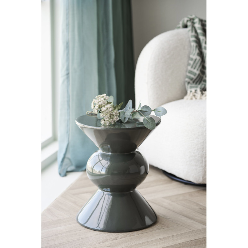 Table d'appoint Ø33,5 cm fibre de verre vert profond Rosolina 