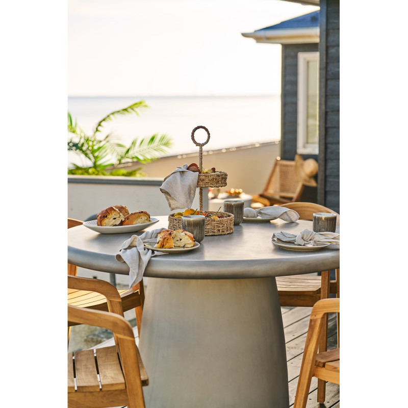 Table à manger ronde design grise Ø120 x H75 cm Bonnet 