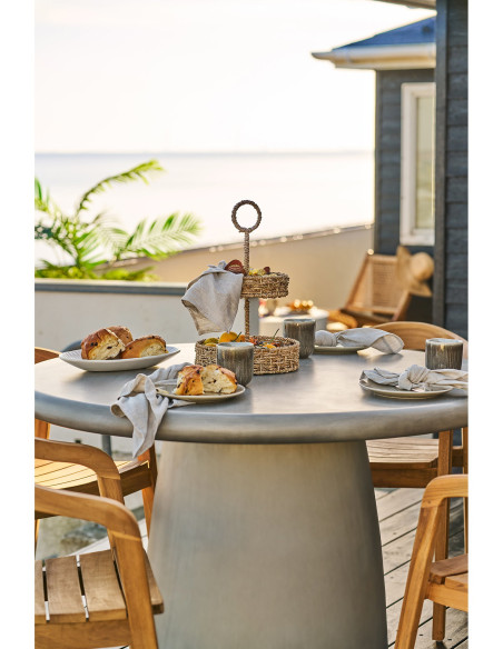 Table à manger ronde design grise Ø120 x H75 cm Bonnet 