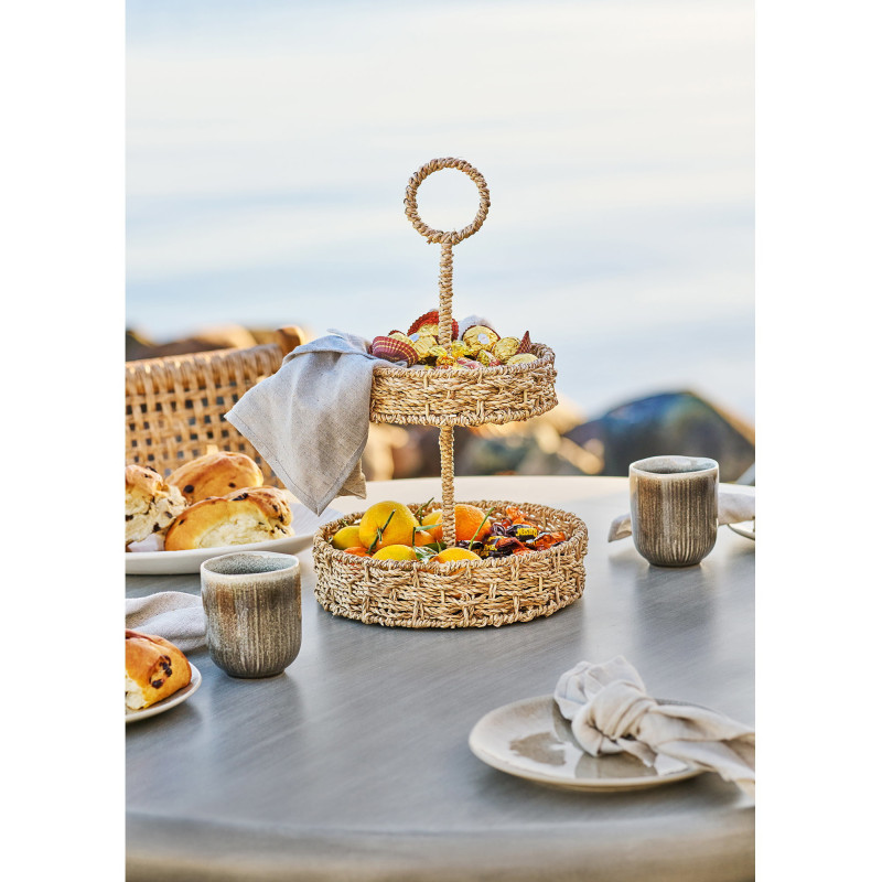 Table à manger ronde design grise Ø120 x H75 cm Bonnet 