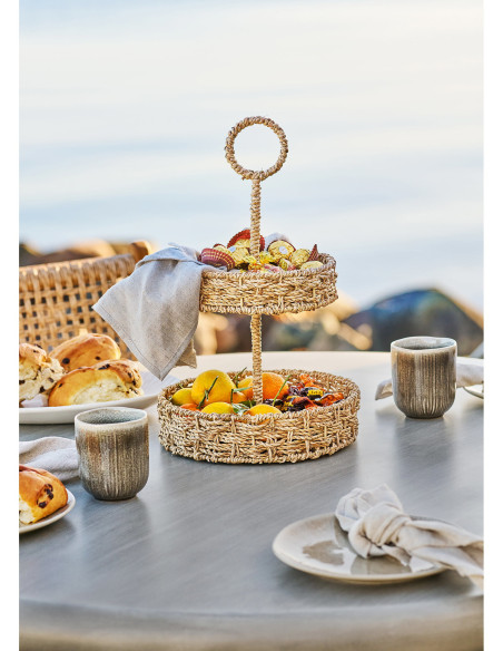 Table à manger ronde design grise Ø120 x H75 cm Bonnet 