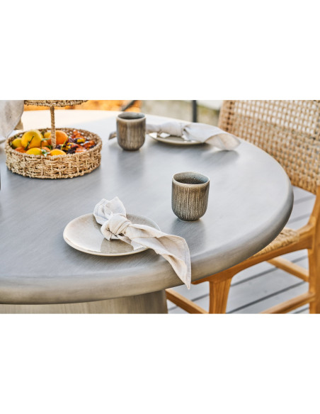 Table à manger ronde design grise Ø120 x H75 cm Bonnet 