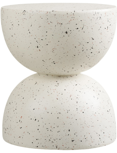 Table d'appoint Ø40 cm effet terrazzo écru Bonita 