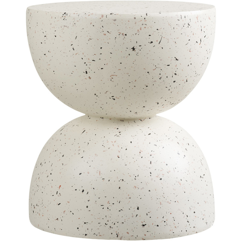 Table d'appoint Ø40 cm effet terrazzo écru Bonita 