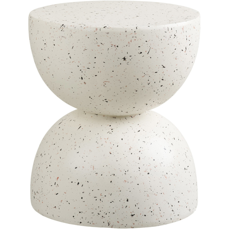 Table d'appoint Ø40 cm effet terrazzo écru Bonita 