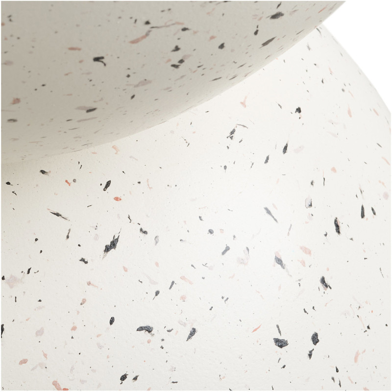 Table d'appoint Ø40 cm effet terrazzo écru Bonita 