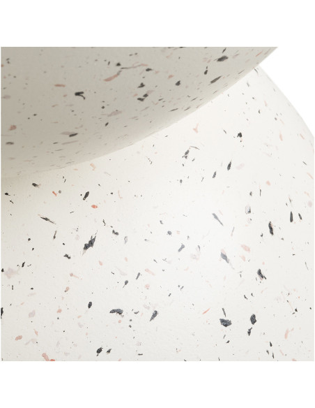 Table d'appoint Ø40 cm effet terrazzo écru Bonita 