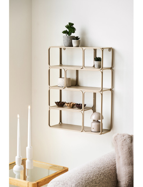 Étagère murale métal beige 48 x 18 x 64 cm Lanciano 