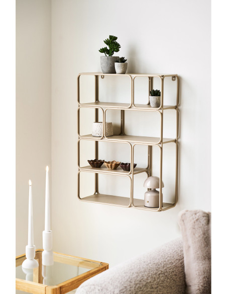 Étagère murale métal beige 48 x 18 x 64 cm Lanciano 