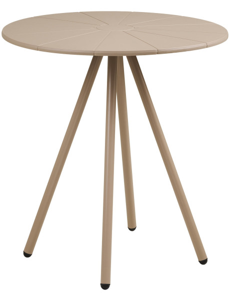 Barletta Bistro Table - Bistro table, polypropylen/steel, taupe, ø70x73,5 cm 