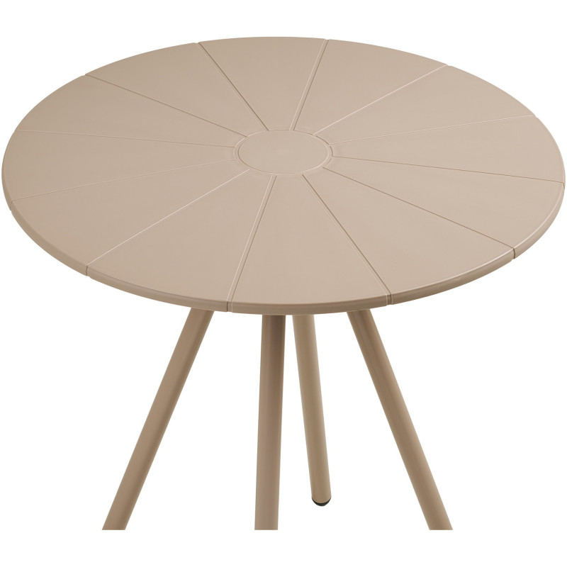 Barletta Bistro Table - Bistro table, polypropylen/steel, taupe, ø70x73,5 cm 