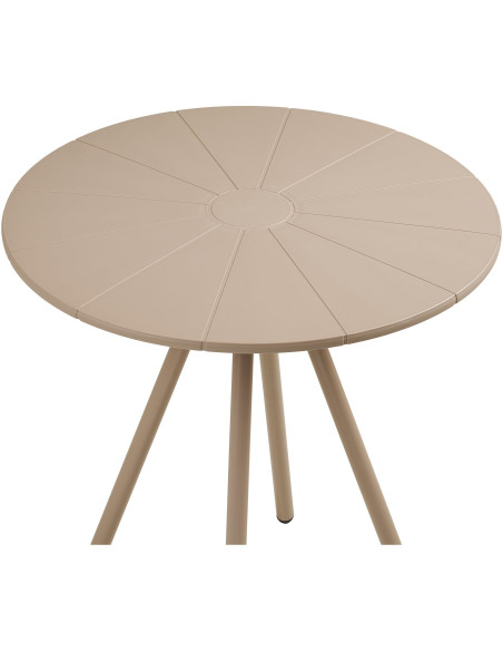 Barletta Bistro Table - Bistro table, polypropylen/steel, taupe, ø70x73,5 cm 