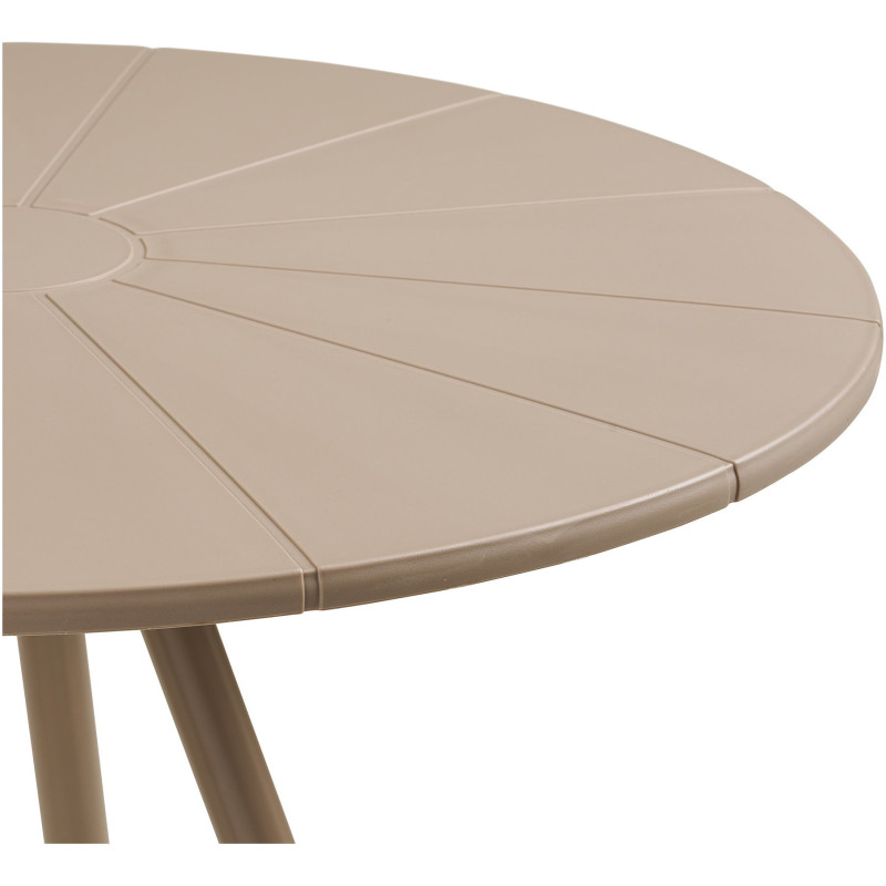 Barletta Bistro Table - Bistro table, polypropylen/steel, taupe, ø70x73,5 cm 
