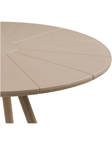 Barletta Bistro Table - Bistro table, polypropylen/steel, taupe, ø70x73,5 cm 
