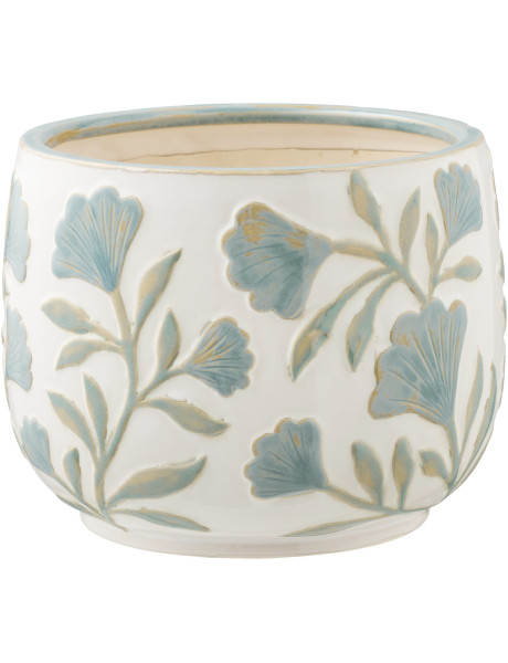 Flowerpot - Flowerpot, ceramic, white mix ø22,5x17,5 cm 