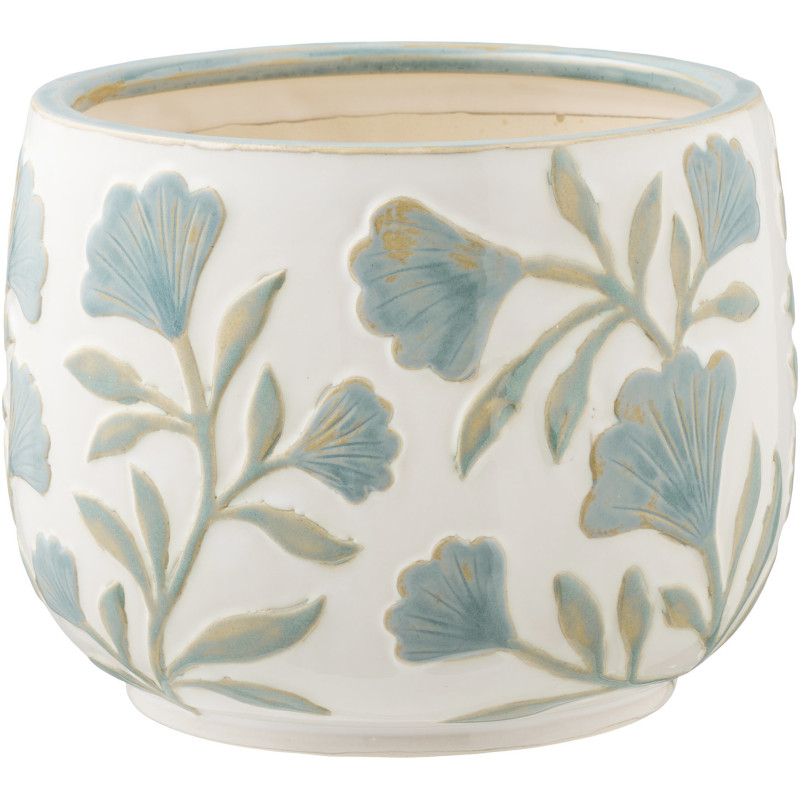 Flowerpot - Flowerpot, ceramic, white mix ø22,5x17,5 cm 