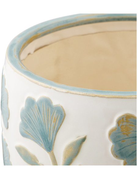 Flowerpot - Flowerpot, ceramic, white mix ø22,5x17,5 cm 