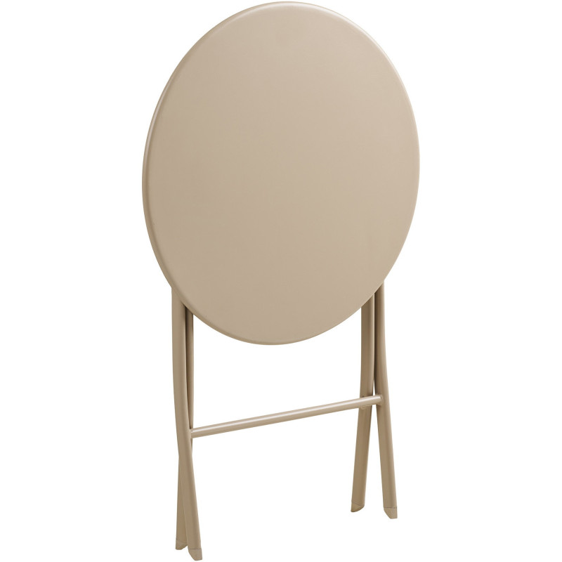 Arcas Bistro Set - Bistro set, 2 chairs and 1 table, polyester/steel, taupe 