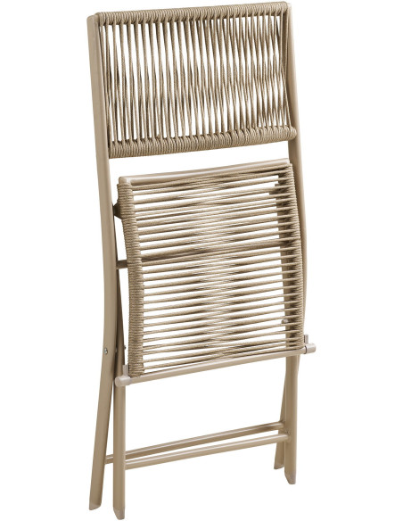 Arcas Bistro Set - Bistro set, 2 chairs and 1 table, polyester/steel, taupe 