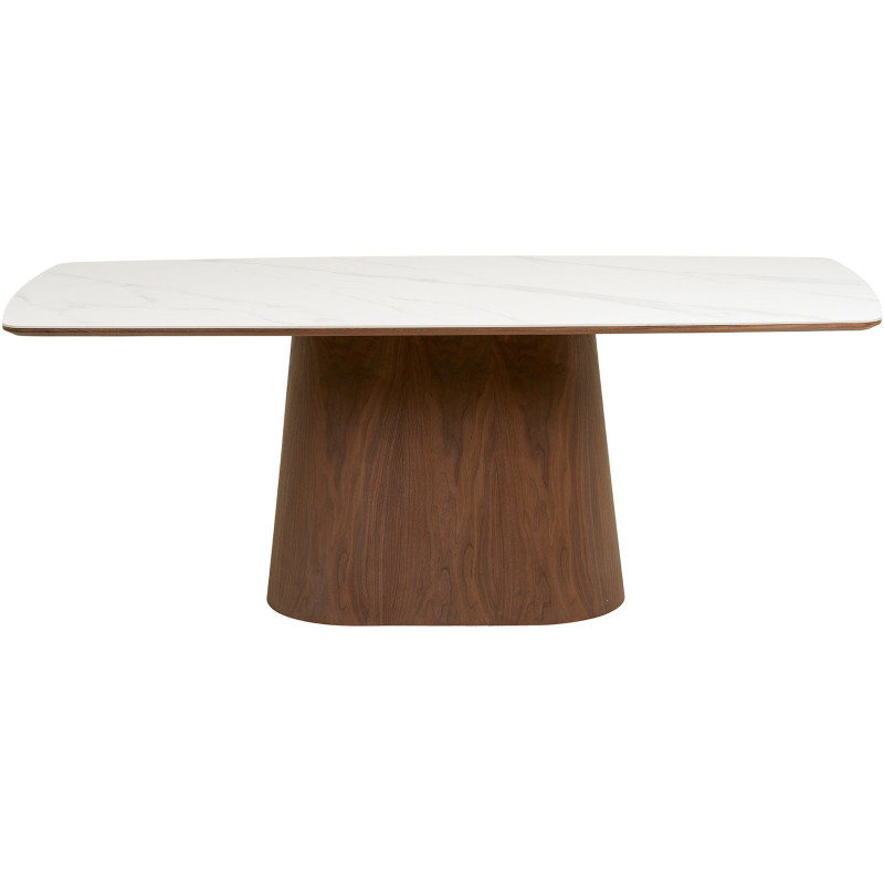 Table à manger céramique marbre blanc 200 x 90 x 76 cm 6-8 personnes Noli 