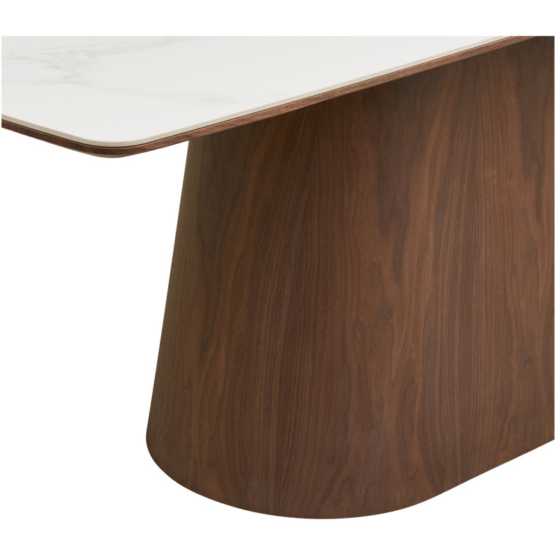 Table à manger céramique marbre blanc 200 x 90 x 76 cm 6-8 personnes Noli 