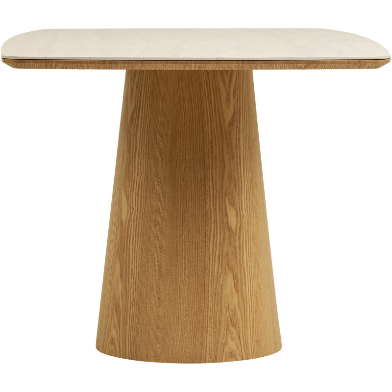 Table à manger céramique effet travertin 200 x 90 x 76 cm 6-8 personnes Noli 