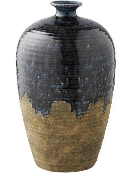 Vase - Vase, ceramic, dark blue ø27x44,5 cm 